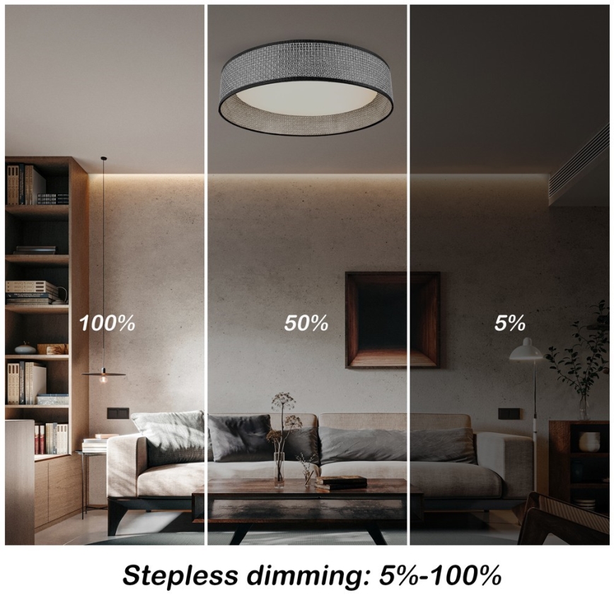 Immax NEO 07287L - LED+CCT Stmívatelné stropní svítidlo LONA LED/36W/230V 3000-6000K Wi-Fi Tuya pr. 45,5 cm+ dálkové ovládání