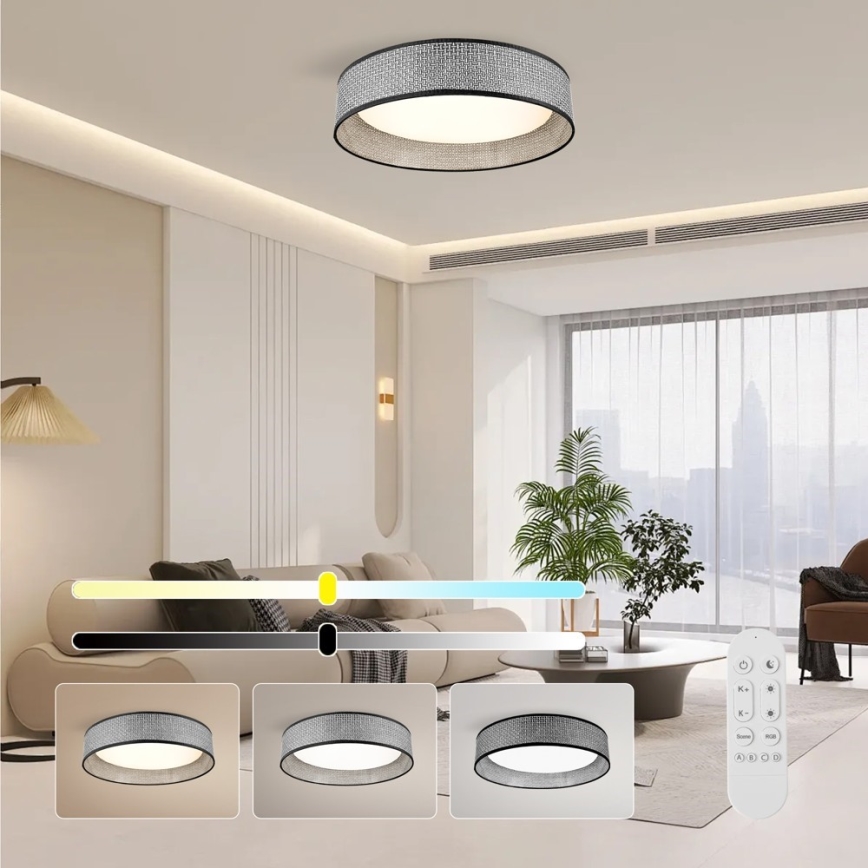 Immax NEO 07287L - LED+CCT Stmívatelné stropní svítidlo LONA LED/36W/230V 3000-6000K Wi-Fi Tuya pr. 45,5 cm+ dálkové ovládání