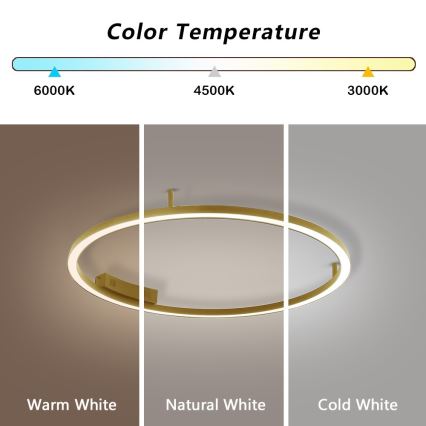 Immax NEO 07291-80G - LED+CCT Stmívatelné stropní svítidlo FINO LED/55W/230V 2700-6500K Tuya pr. 80 cm + dálkové ovládání