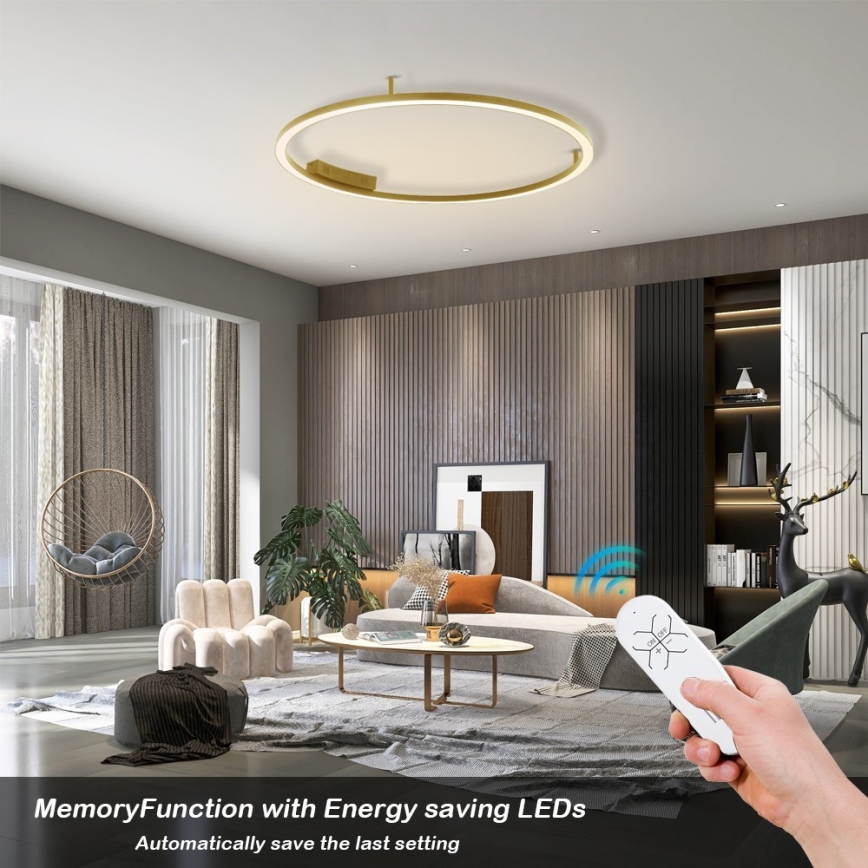 Immax NEO 07291-80G - LED+CCT Stmívatelné stropní svítidlo FINO LED/55W/230V 2700-6500K Tuya pr. 80 cm + dálkové ovládání