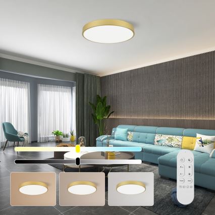 Immax NEO 07293L - LED+CCT Stmívatelné stropní svítidlo SEMPLICI LED/60W/230V 2700-6500K pr. 60 cm + dálkové ovládání