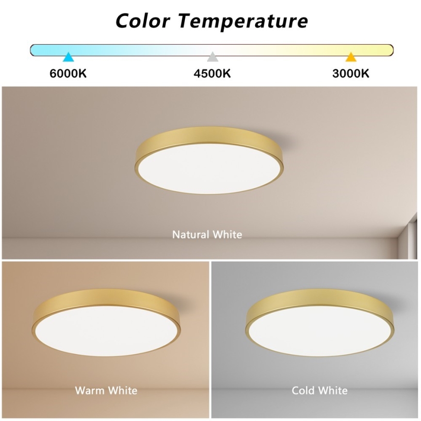 Immax NEO 07293L - LED+CCT Stmívatelné stropní svítidlo SEMPLICI LED/60W/230V 2700-6500K pr. 60 cm + dálkové ovládání
