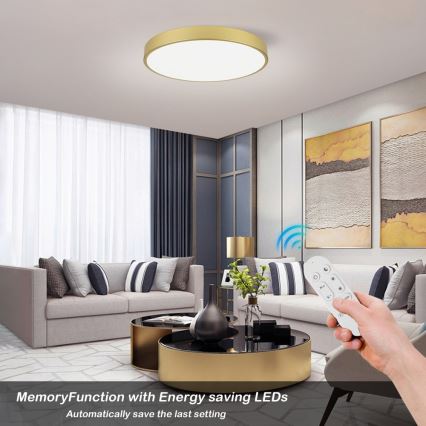 Immax NEO 07293L - LED+CCT Stmívatelné stropní svítidlo SEMPLICI LED/60W/230V 2700-6500K pr. 60 cm + dálkové ovládání
