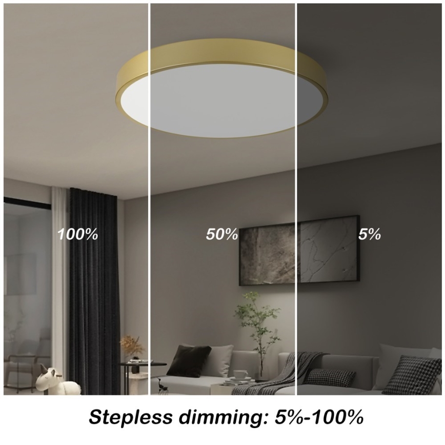 Immax NEO 07293L - LED+CCT Stmívatelné stropní svítidlo SEMPLICI LED/60W/230V 2700-6500K pr. 60 cm + dálkové ovládání