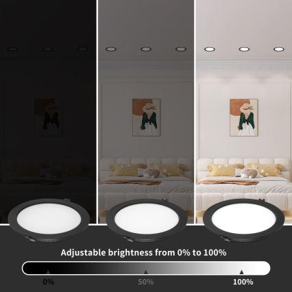 Immax NEO 07294L - LED Stmívatelné podhledové svítidlo DOWN LED/12W/230V Wi-Fi pr. 12 cm bílá