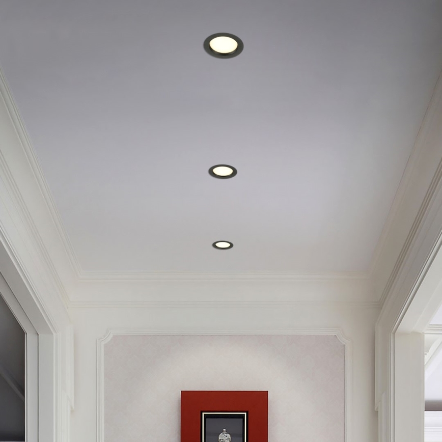 Immax NEO 07294L - LED Stmívatelné podhledové svítidlo DOWN LED/12W/230V Wi-Fi pr. 12 cm černá