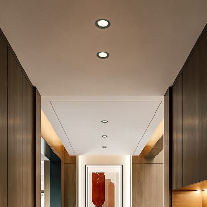 Immax NEO 07294L - LED Stmívatelné podhledové svítidlo DOWN LED/12W/230V Wi-Fi pr. 12 cm černá