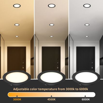 Immax NEO 07294L - LED Stmívatelné podhledové svítidlo DOWN LED/36W/230V Wi-Fi pr. 23 cm černá