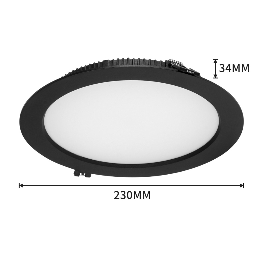 Immax NEO 07294L - LED Stmívatelné podhledové svítidlo DOWN LED/36W/230V Wi-Fi pr. 23 cm černá