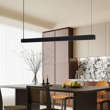 Immax NEO 07306L - LED Stmívatelný lustr na lanku MADEIRA LED/26W/230V Wi-Fi Tuya 122 cm černá + dálkové ovládání