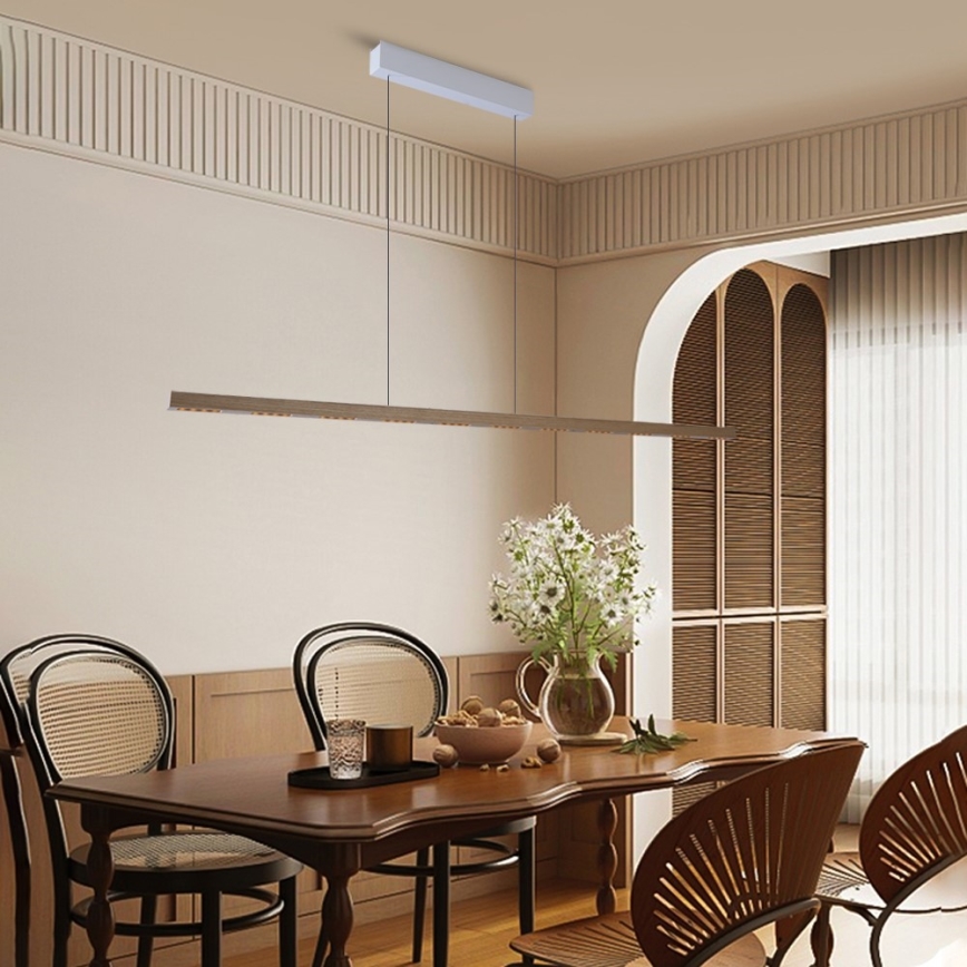 Immax NEO 07310L - LED Stmívatelný lustr na lanku se senzorem MADEIRA LED/37W/230V 157 cm jasan