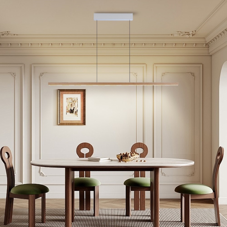 Immax NEO 07310L - LED Stmívatelný lustr na lanku se senzorem MADEIRA LED/37W/230V 157 cm jasan