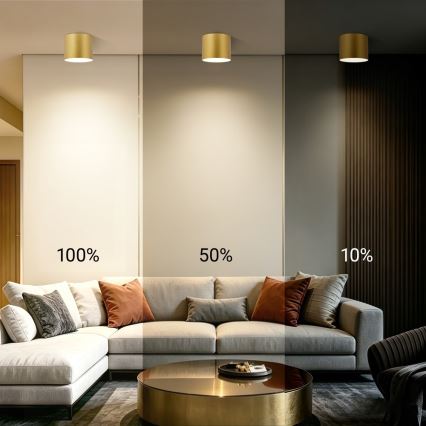 Immax NEO 07318L - LED Stmívatelné stropní svítidlo RONDATE LED/32W/230V pr. 16,5 cm Wi-Fi Tuya zlatá