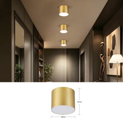 Immax NEO 07318L - LED Stmívatelné stropní svítidlo RONDATE LED/32W/230V pr. 16,5 cm Wi-Fi Tuya zlatá