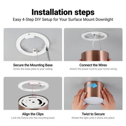 Immax NEO 07319L - LED Stmívatelné stropní svítidlo RONDATE LED/18W/230V pr. 11,5 cm Wi-Fi Tuya rose gold