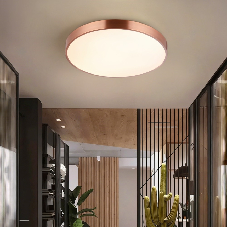 Immax NEO 07322L - LED Stmívatelné stropní svítidlo NEO LITE SEMPLICI LED/60W/230V pr. 60 cm Tuya rose gold + dálkové ovládání