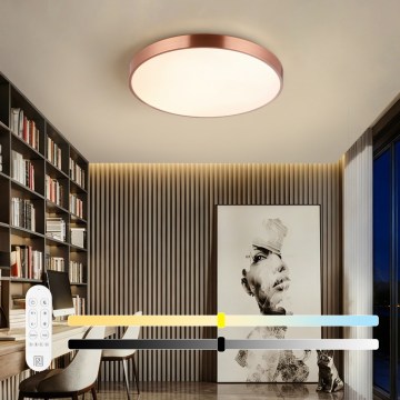Immax NEO 07322L - LED Stmívatelné stropní svítidlo NEO LITE SEMPLICI LED/60W/230V pr. 60 cm měděná + dálkové ovládání