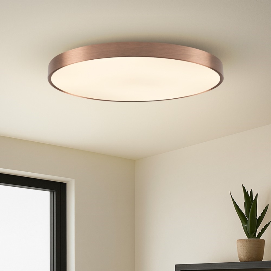 Immax NEO 07323L - LED Stmívatelné stropní svítidlo SEMPLICI LED/96W/230V pr. 80 cm Wi-Fi Tuya rose gold + dálkové ovládání