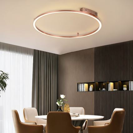 Immax NEO 07325-120C - LED Stmívatelné stropní svítidlo FINO LED/72W/230V 120 cm Tuya rose gold + dálkové ovládání