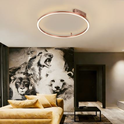 Immax NEO 07326-80C - LED Stmívatelné stropní svítidlo FINO LED/55W/230V 80 cm Tuya rose gold + dálkové ovládání