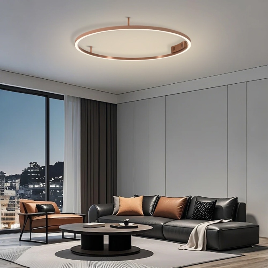 Immax NEO 07326-80C - LED Stmívatelné stropní svítidlo FINO LED/55W/230V 80 cm Tuya rose gold + dálkové ovládání