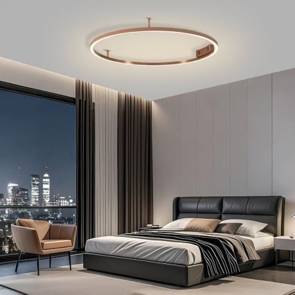 Immax NEO 07326-80C - LED Stmívatelné stropní svítidlo FINO LED/55W/230V 80 cm Tuya rose gold + dálkové ovládání