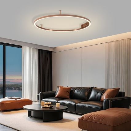 Immax NEO 07326-80C - LED Stmívatelné stropní svítidlo FINO LED/55W/230V 80 cm Tuya rose gold + dálkové ovládání