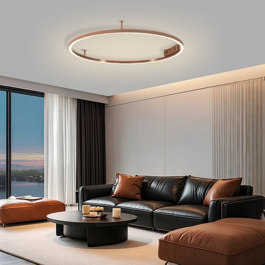 Immax NEO 07326-80C - LED Stmívatelné stropní svítidlo FINO LED/55W/230V 80 cm Tuya rose gold + dálkové ovládání