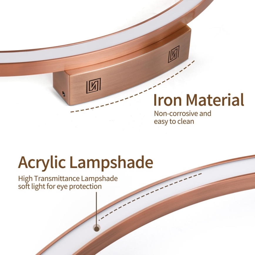 Immax NEO 07326-80C - LED Stmívatelné stropní svítidlo FINO LED/55W/230V 80 cm Tuya rose gold + dálkové ovládání