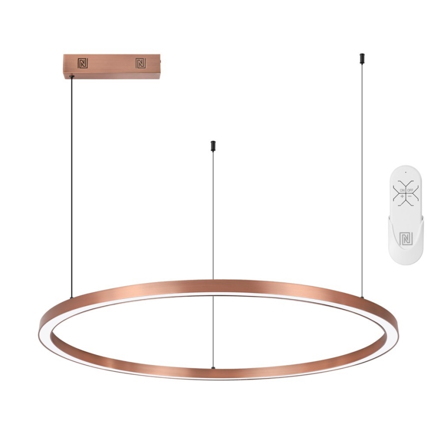 Immax NEO 07327L - LED Stmívatelný lustr na lanku FINO LED/55W/230V 80 cm rose gold Tuya + dálkové ovládání