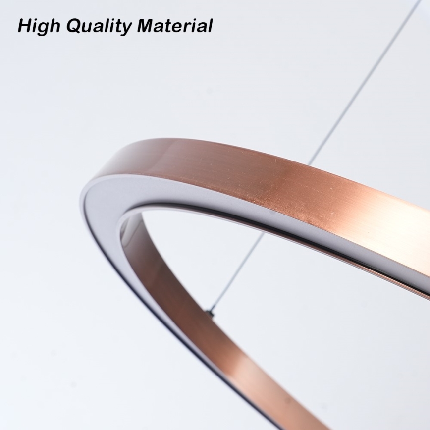 Immax NEO 07327L - LED Stmívatelný lustr na lanku FINO LED/55W/230V 80 cm rose gold Tuya + dálkové ovládání