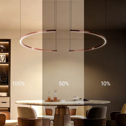 Immax NEO 07328L - LED Stmívatelný lustr na lanku FINO LED/72W/230V 120 cm Tuya rose gold + dálkové ovládání
