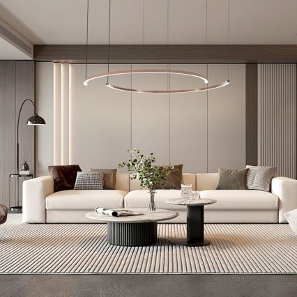 Immax NEO 07328L - LED Stmívatelný lustr na lanku FINO LED/72W/230V 120 cm Tuya rose gold + dálkové ovládání