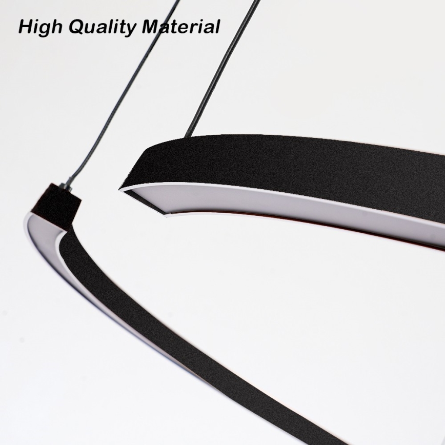 Immax NEO 07329L - LED Stmívatelný lustr na lanku FINO LED/72W/230V 120 cm Tuya černá + dálkové ovládání