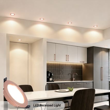 Immax NEO 07330L - LED Stmívatelné podhledové svítidlo DOWN LED/12W/230V Wi-Fi Tuya pr. 12 cm rose gold