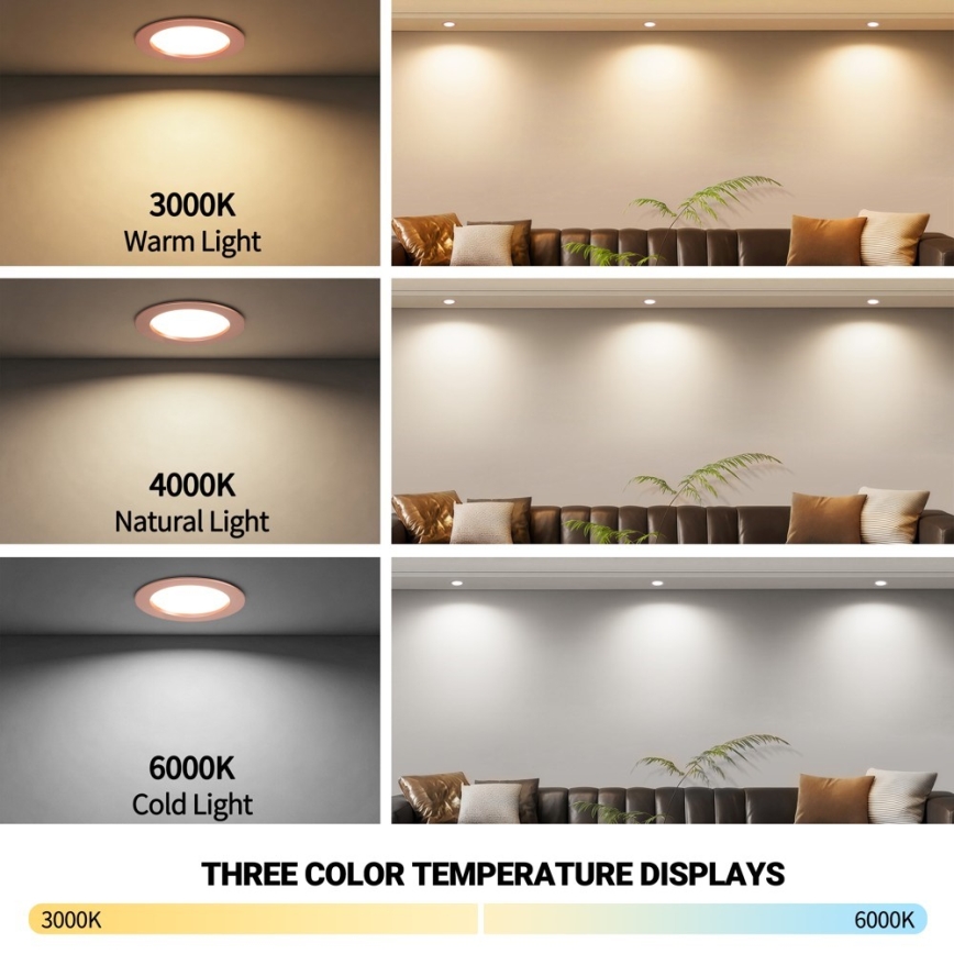 Immax NEO 07330L - LED Stmívatelné podhledové svítidlo DOWN LED/12W/230V Wi-Fi Tuya pr. 12 cm rose gold