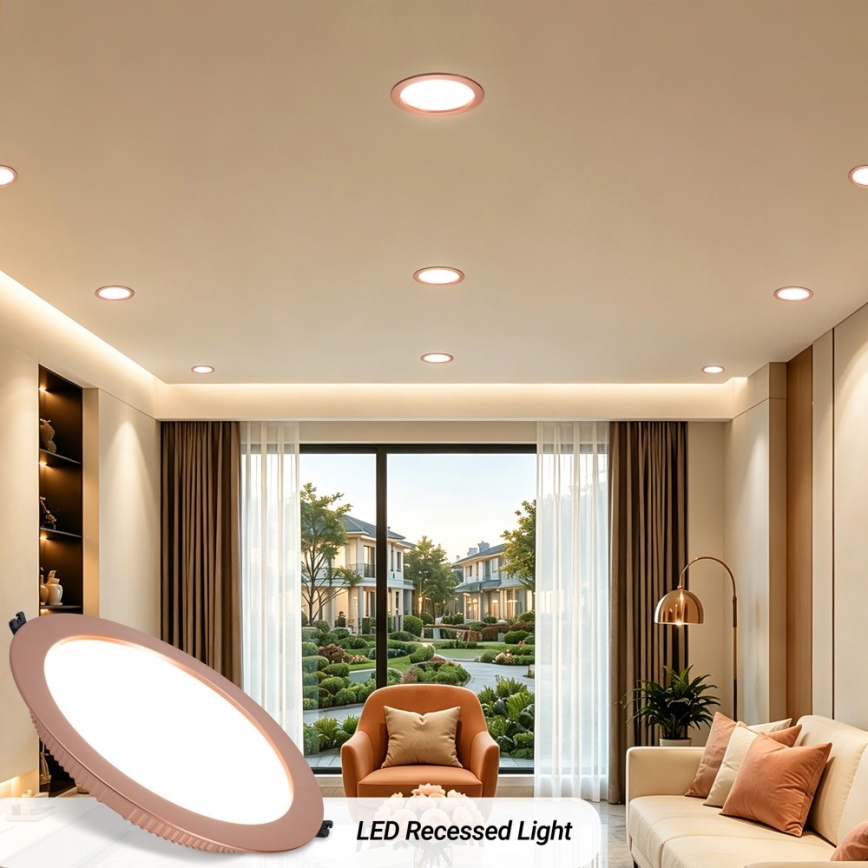 Immax NEO 07331L - LED Stmívatelné podhledové svítidlo DOWN LED/36W/230V Wi-Fi Tuya pr. 23 cm rose gold