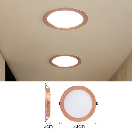 Immax NEO 07331L - LED Stmívatelné podhledové svítidlo DOWN LED/36W/230V Wi-Fi Tuya pr. 23 cm rose gold