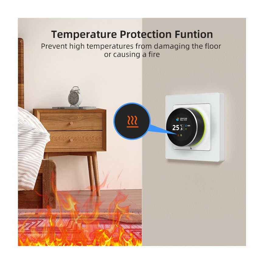 Immax NEO 07535L - Termostat pro elektrické podlahové topení SMART 230V/16A Wi-Fi Tuya