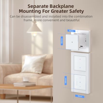 Immax NEO 07538L - Vypínač 1-tlačítkový SMART 230V Wi-Fi Tuya