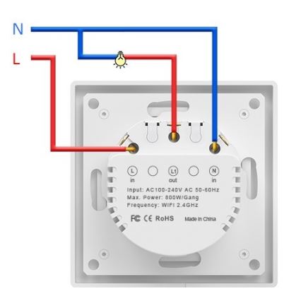 Immax NEO 07538L - Vypínač 1-tlačítkový SMART 230V Wi-Fi Tuya