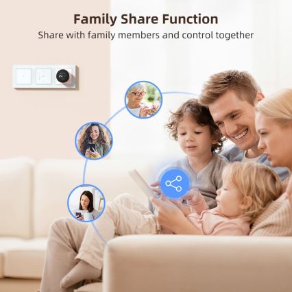 Immax NEO 07539L - Vypínač 2-tlačítkový SMART 230V Wi-Fi Tuya