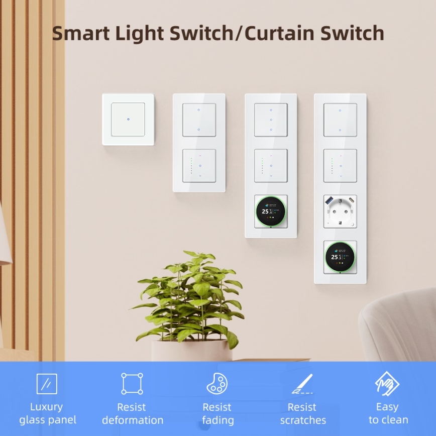 Immax NEO 07539L - Vypínač 2-tlačítkový SMART 230V Wi-Fi Tuya