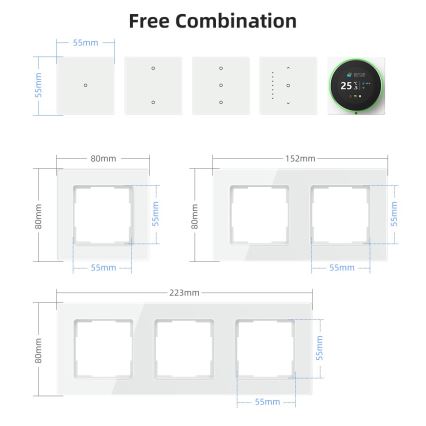 Immax NEO 07539L - Vypínač 2-tlačítkový SMART 230V Wi-Fi Tuya