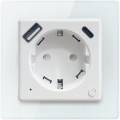 Immax NEO 07552L - Chytrá zásuvka F 16A/230V + 1xUSB-A+1xUSB C PD 20W