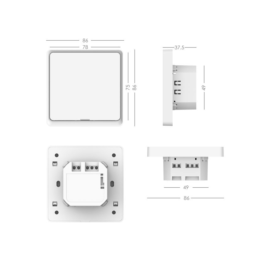 Immax NEO 07569L - Vypínač 1-tlačítkový SMART 230V Wi-Fi Tuya