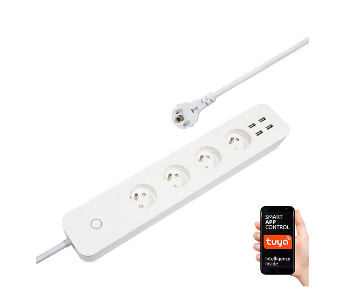 Immax Neo Immax NEO 07707L - Prodlužovací kabel NEO LITE Smart 4AC + 4USB Wi-Fi Tuya IM0270