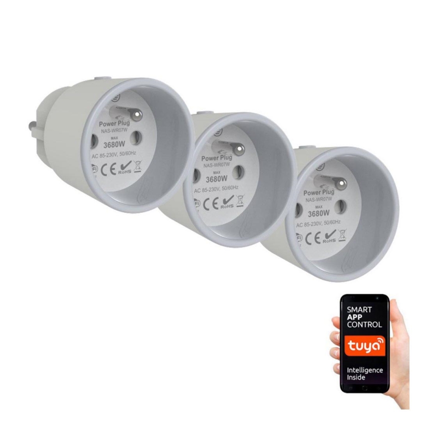 Immax NEO 07715C - SADA 3x Chytrá zásuvka NEO LITE 3680W/230V/16A Wi-Fi Tuya