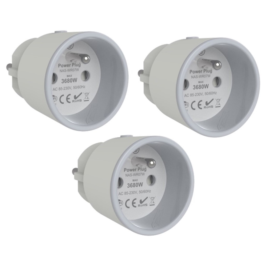 Immax NEO 07715C - SADA 3x Chytrá zásuvka NEO LITE 3680W/230V/16A Wi-Fi Tuya