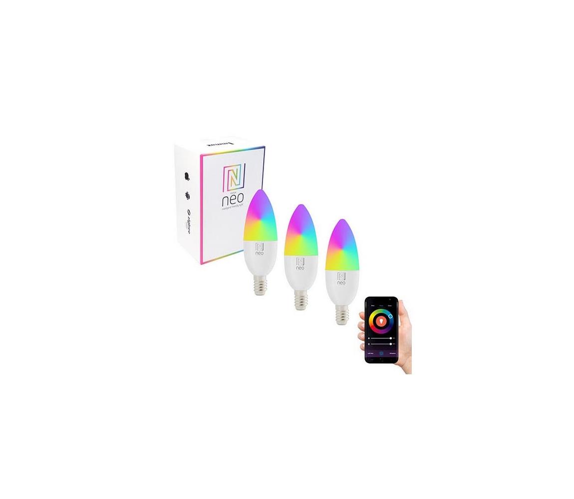 Immax Neo Immax NEO 07716C - SADA 3x LED RGB Stmívatelná žárovka E14/5,5W/230V Wi-Fi Tuya IM0814